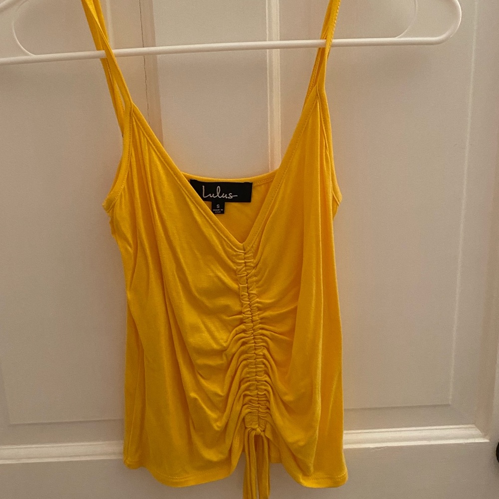 Bright yellow tank
